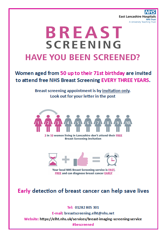 Be Breast Aware :: East Lancashire Hospitals NHS Trust